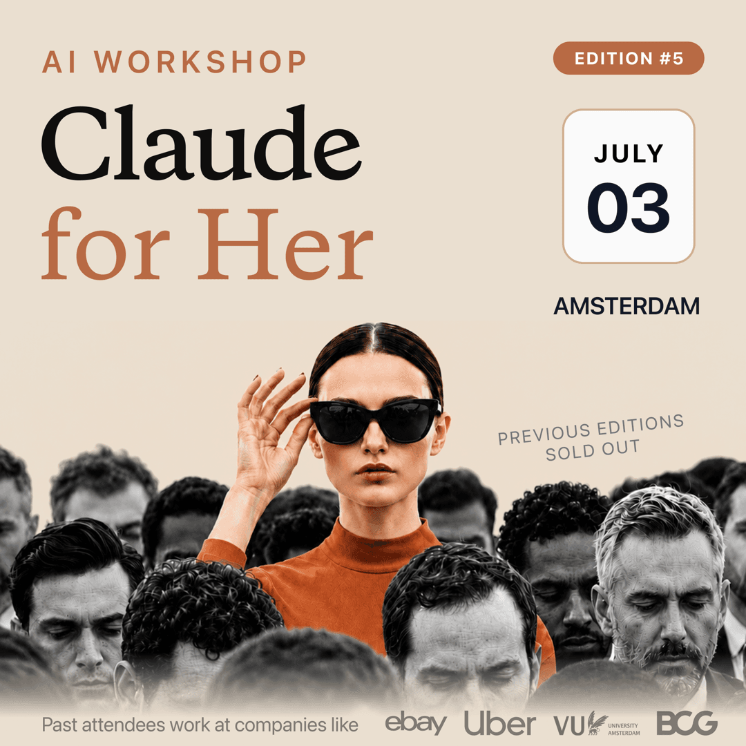 Claude for Her · AI Workshop for Women · Amsterdam